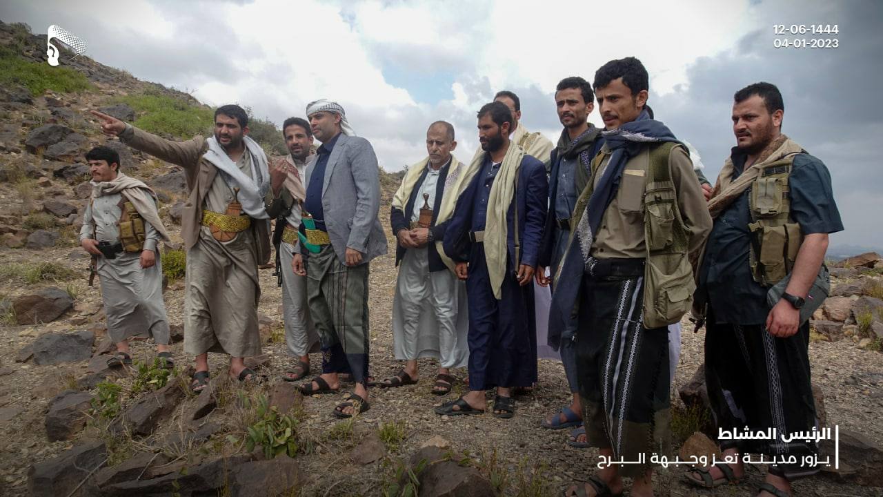 القائد الأعلى للقوات المسلحة الرئيس_مهدي_المشاط يزور مدينة #تعز وجبهة البرح